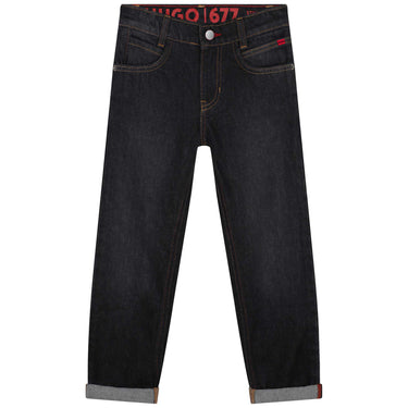 Jeans HUGO negro para niños y adolescentes